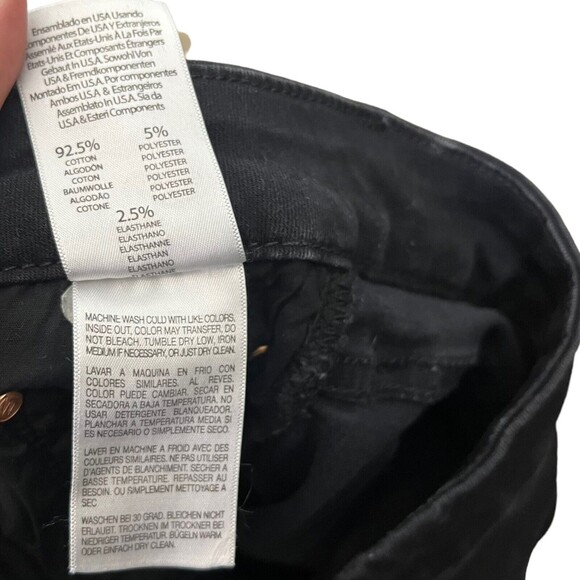 MOTHER Looker Ankle Fray Jeans Women’s Size 25 Black Guilty As Sin Cropped - Picture 12 of 12